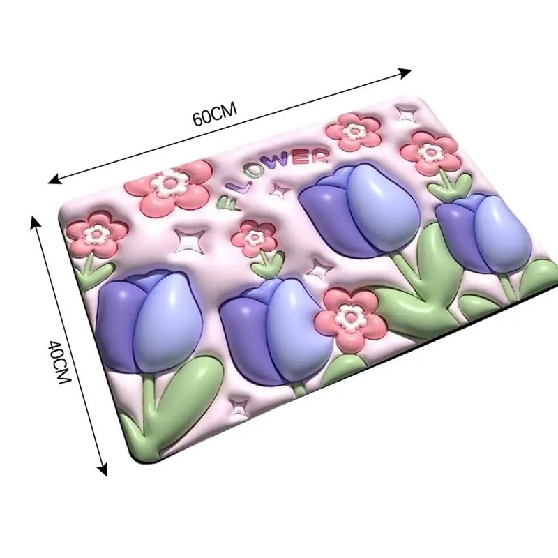 CUMA HARI INI Anti Slip Keset Kamar mandi Kaki Diatomite Keset gulung soft Diatomite Mat