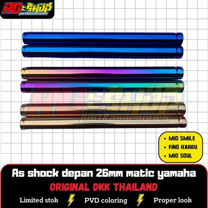 as shock/sok 26mm gold/blue matic yamaha honda universal DKK thailand