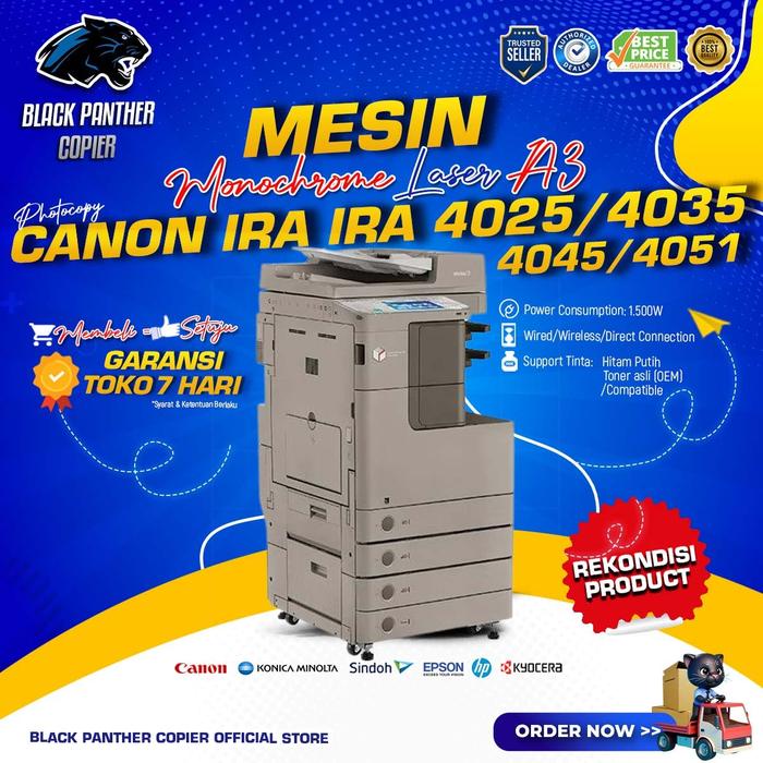 MESIN FOTOCOPY CANON IRA 4035/4045/4051 REKONDISI