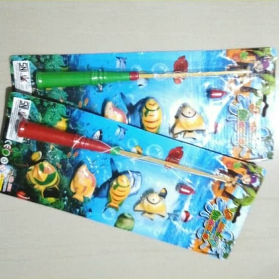 SPECIAL mainan anak alat pancing pancingan plus ikan