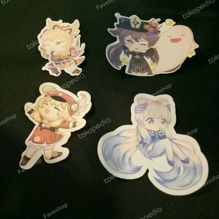 MURAH Stiker sticker genshin impact Hu Tao Yoimiya Sangonomiya Kokomi Klee