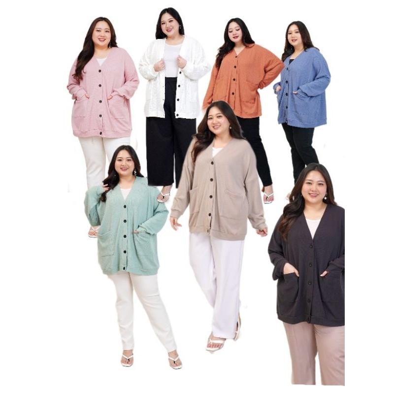 PROMO / KNIT cardi cardigan rajut jumbo outer import XL 4XL super bigsize