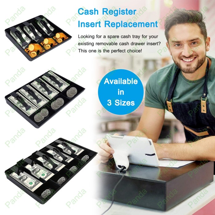 Panda Laci Kasir Uang 3/4/5 Kisi Laci Uang Tempat Uang Toko Laci Penyimpanan Uang Kotak Penyimpanan