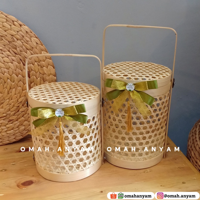 OBRAL Tas hampers lebaran/keranjang hampers/Tas souvenir/Keranjang Bambu