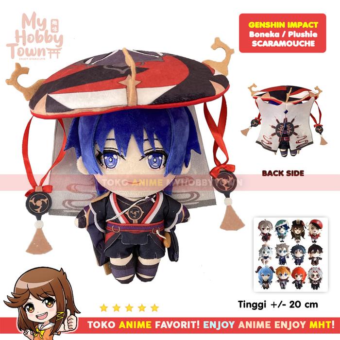 Boneka Anime Game Genshin Impact Karakter Scaramouche Inazuma Plushie Doll