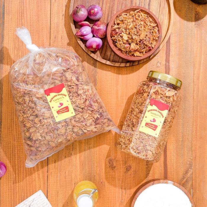 

( 500 Grm ) BAWANG MERAH GORENG ASLI TANPA CAMPURAN Bahan MSG bawang goreng Spices Rempah
