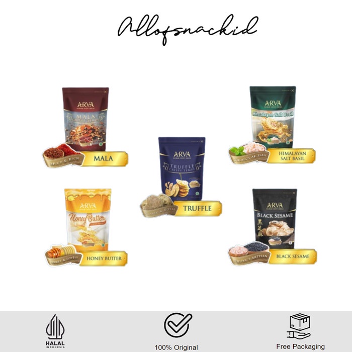 

Arva - Keripik Tempe - Crispy Tempe - Truffle - Mala - Honey Butter -