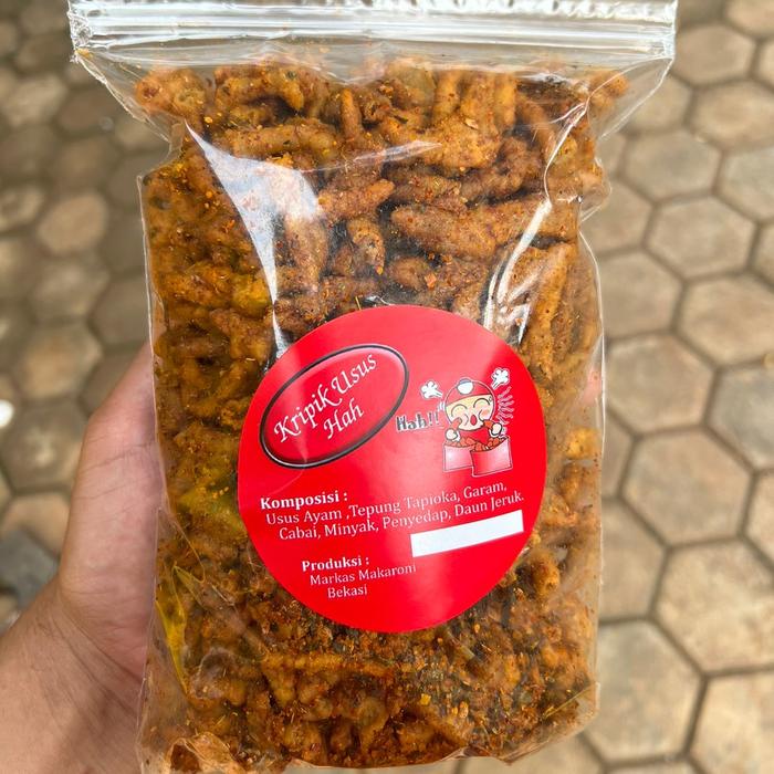 

kripik usus pedas daun jeruk 500gr cemilan food snacks keripik Makanan crispy