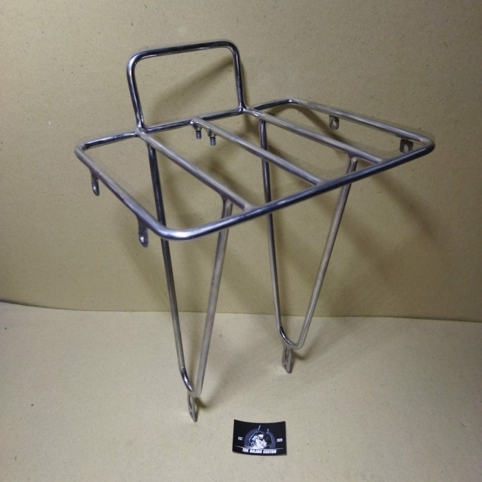 TERBARU Rak Depan Commuter / Rak Keranjang Sepeda Pannier Touring - Stainless