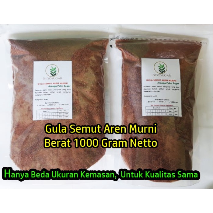 

Gula Aren Semut/Bubuk 1 kg (1000 gram) Netto Palm Sugar Organik