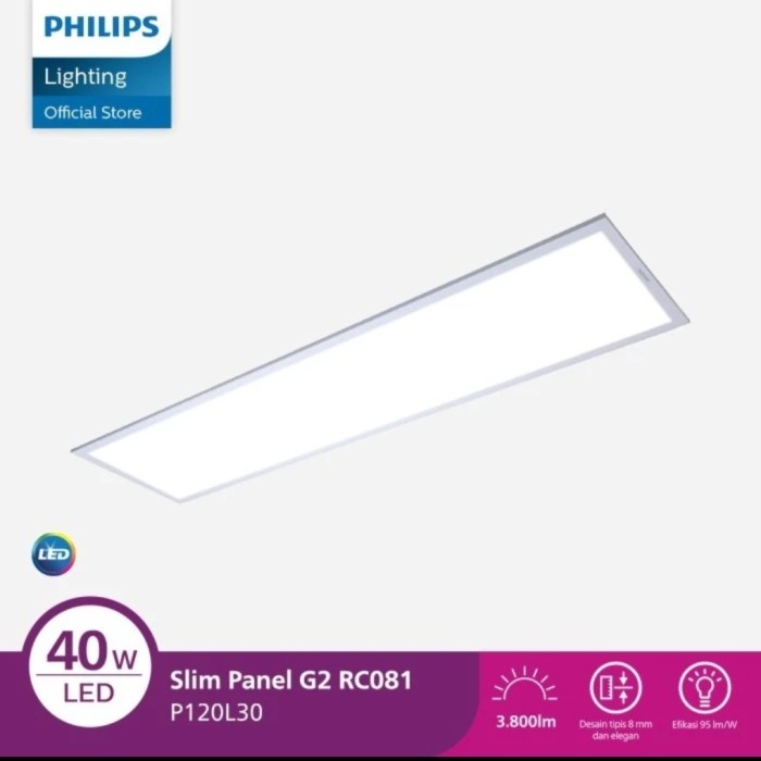 PREMIUM Philips LED Panel RC081V Led40S 40W 40 Watt 40 W 40Watt 30X120 Cm
