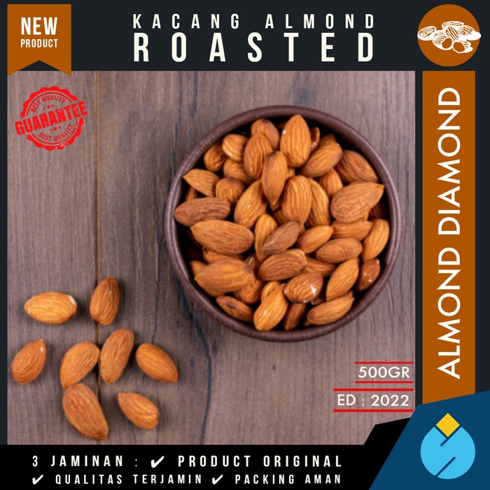 

KACANG ALMOND ROASTED PANGGANG 500GR / ALMOND PEKANBARU
