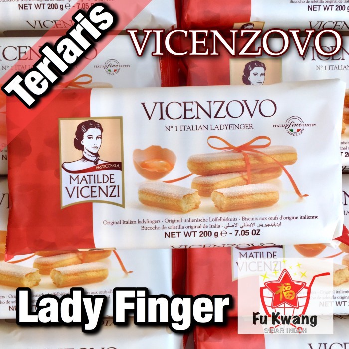 

Biskuit Lady Finger Matilde Vicenzi Vicenzovo Brand Import Itali 200 g