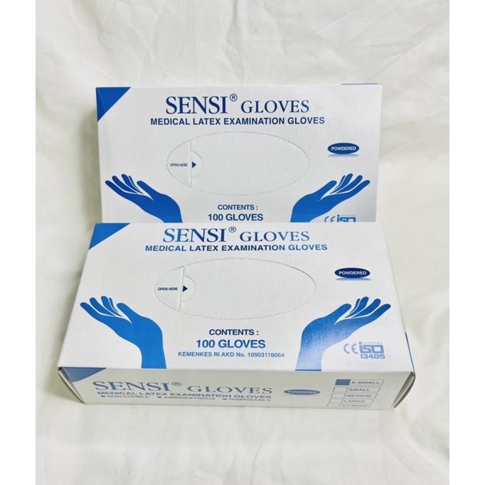 SENSI GLOVES LATEX SARUNG TANGAN SENSI ISI 100
