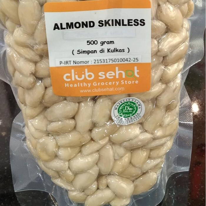 

terbaru !!! club sehat almond skinless 500gr ready