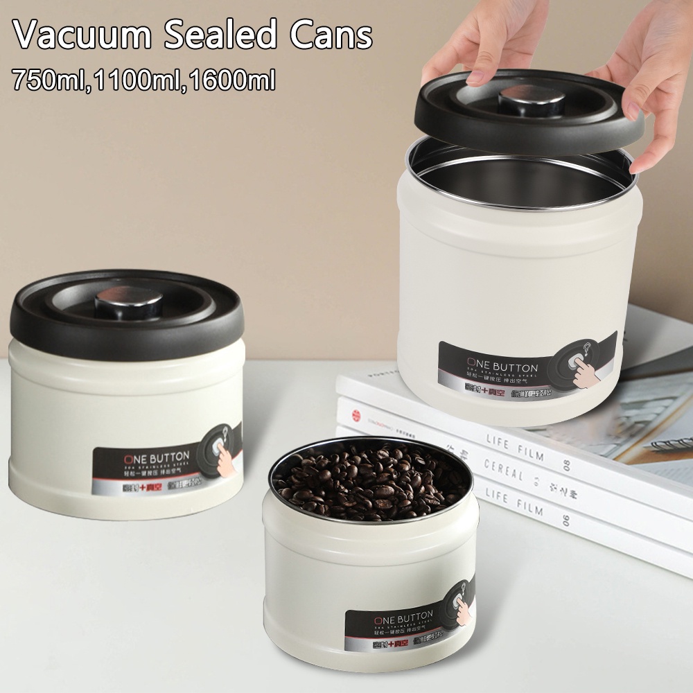 304 stainless steel Vacuum Sealed Cans Vaccum Canister Coffee Bean Vacuum Sealed Tank Vacuum preserv
