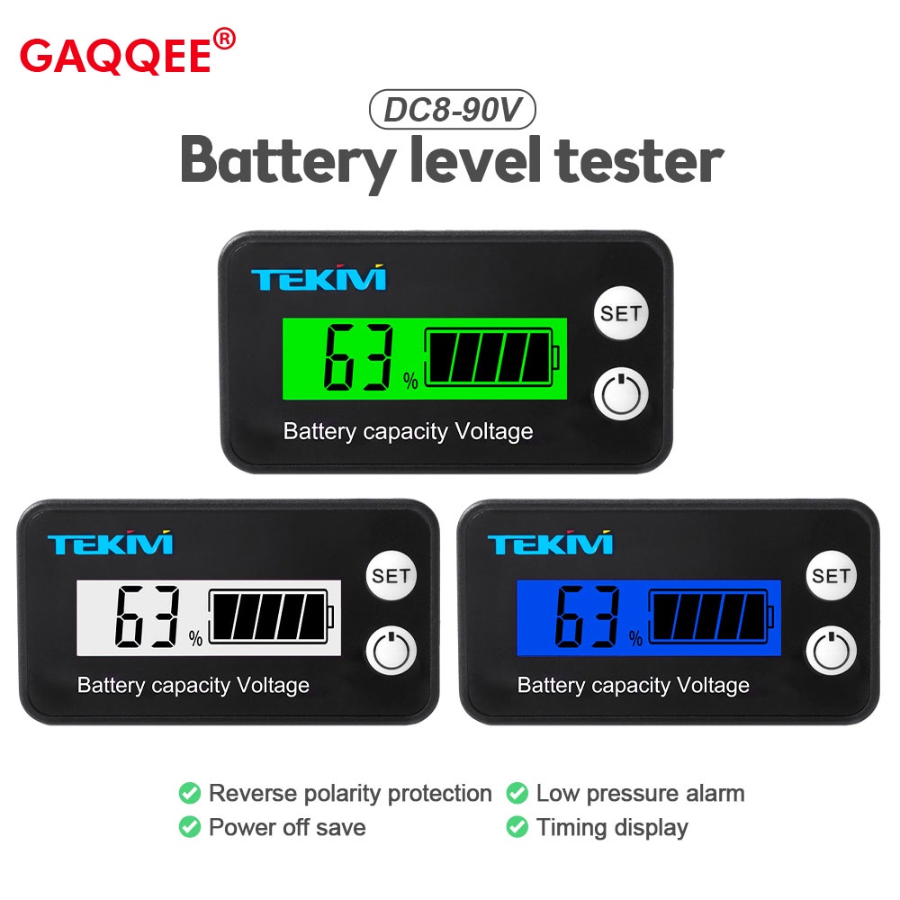 DC12-72V Battery Voltmeter Capacity Indicator Power Meter Lithium LiFePO4 Lead-acid Tester Single Ro