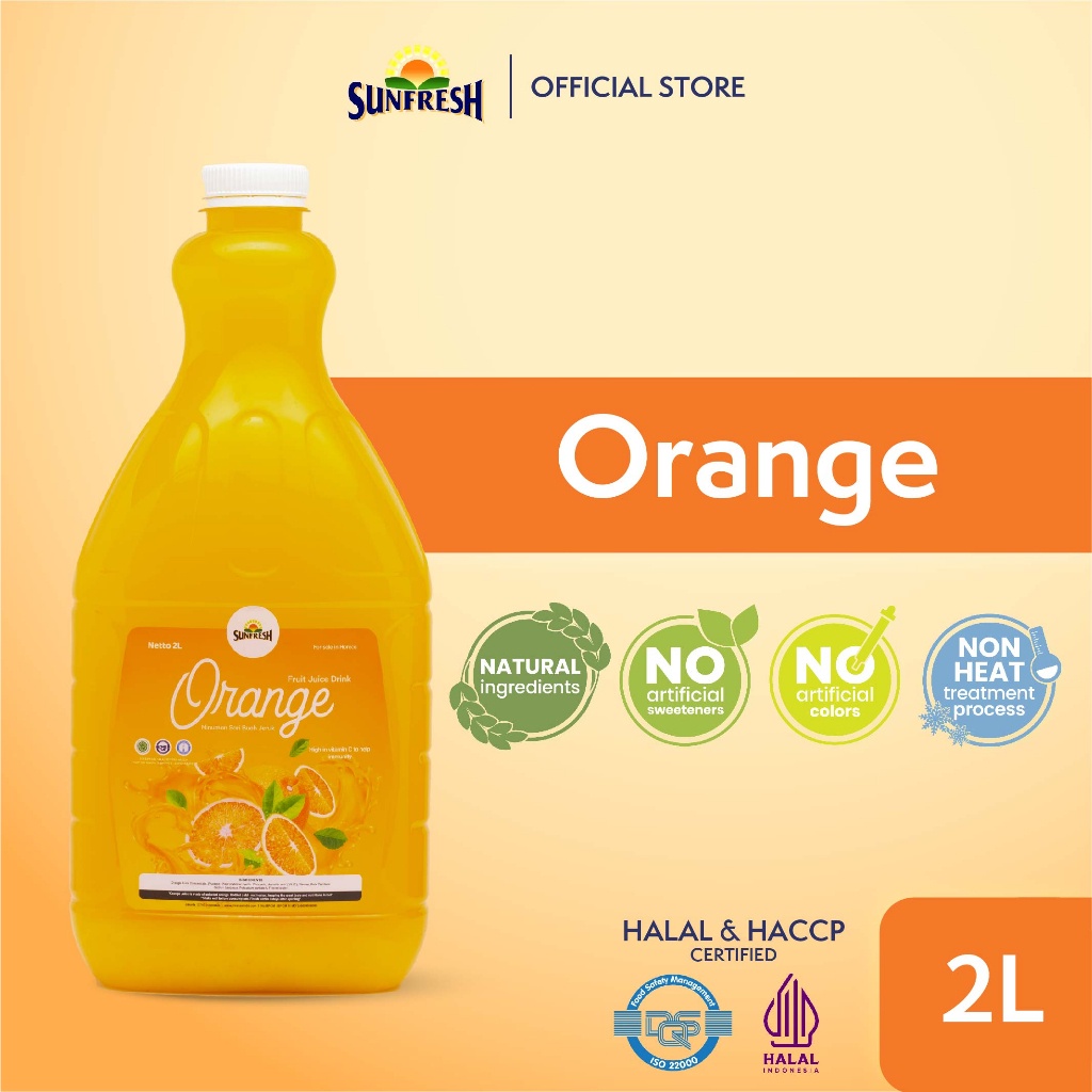 

Promo/ Sunfresh Daily Orange Juice 2 Liter Mengandung Vitamin C - Jus Buah Jeruk Asli
