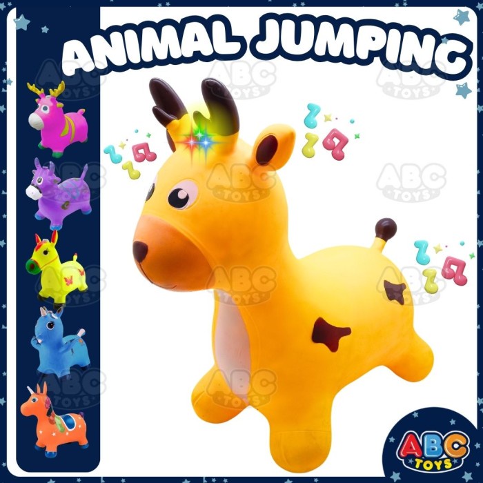 [dtk] - Kuda Kudaan Karet Jumping Animal Mainan Tunggang Anak Genjot Hewan