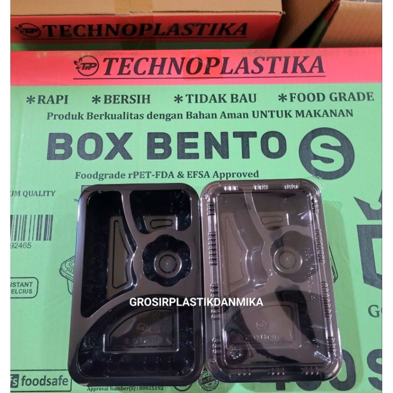 [ 1 PACK ] MIKA BOX BENTO S / MIKA BENTO SEKAT 4 MINI ISI 50 SET