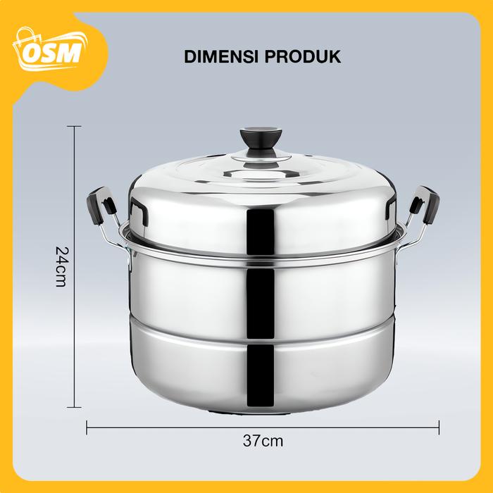 Cod Osm Panci Kukus Alat Steamer 3 Susun Stainless Steel Multifungsi Kitchenware Best Seller