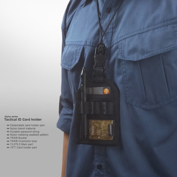 

Top Numerus Tactical ID Card holder - Alpha series / lanyard / identity Terlaris