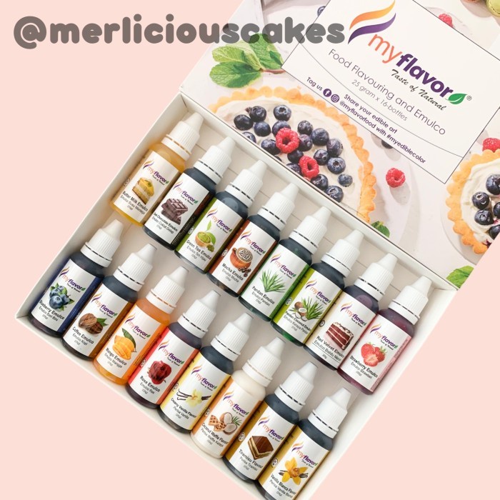 

SALE TERHOTT MY FLAVOR 16 PCS FOOD FLAVOUR AND EMULCO FOOD FLAVOURING SET FOOD FLAVOUR PERISA DAN