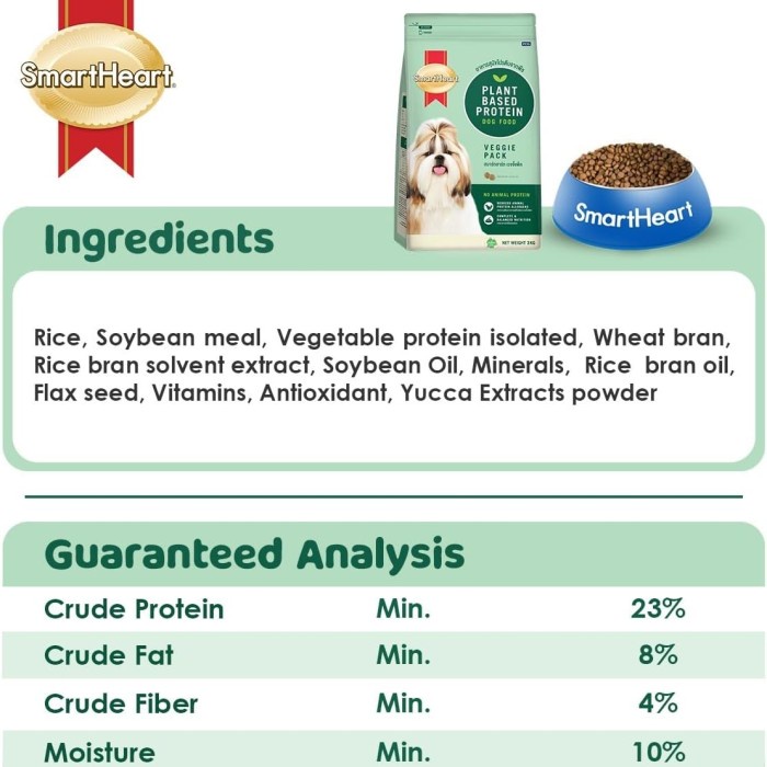 Smart Heart dog food Vegetarian 3kg