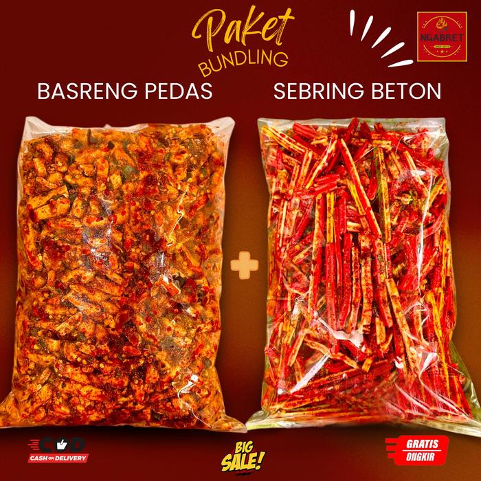 

Promo Paket Basreng Pedas Daun Jeruk dan Sebring Kerupuk Beton - Food, Snacks