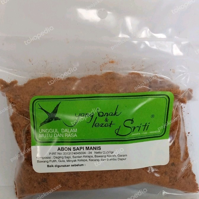 

Sriti Abon Sapi Manis (hijau) 200gr