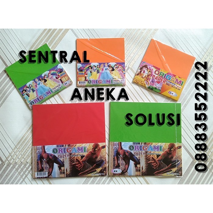 

(BestSeller) 20 x 20 cm kertas lipat origami 2 sisi double side spotlight floresen