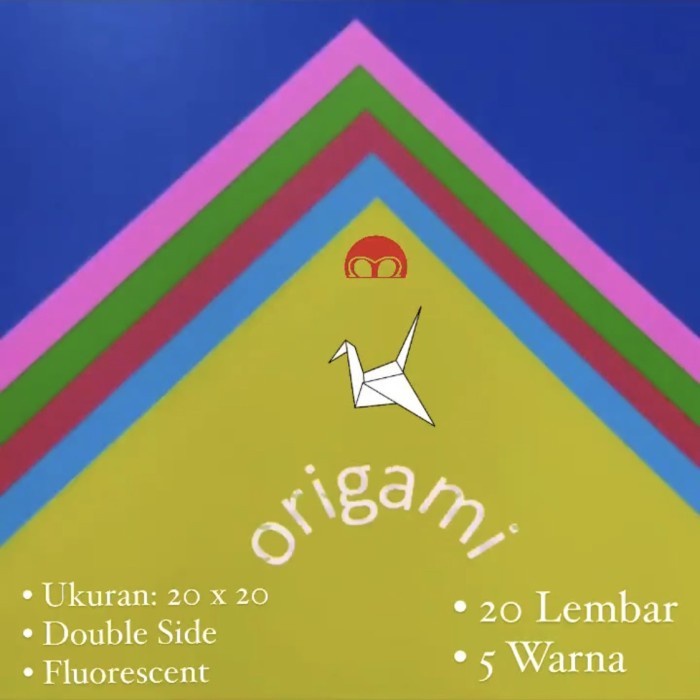 

(BestSeller) Kertas Lipat Dua Sisi Origami Paper 10 Warna Fluorescent