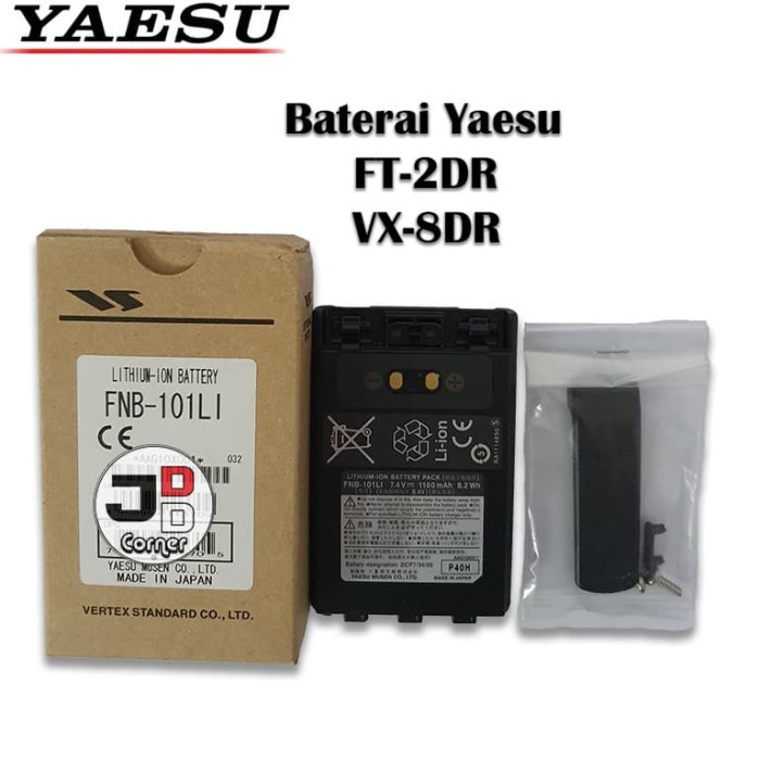 Baterai HT Yaesu FT-2DR FNB-101LI ORI FT2DR FT2D FNB101 Batre Batere