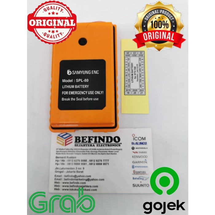 Battery SAMYUNG SPL-80 Original ( Battery HT SAMYUNG STV-160 GMDSS )