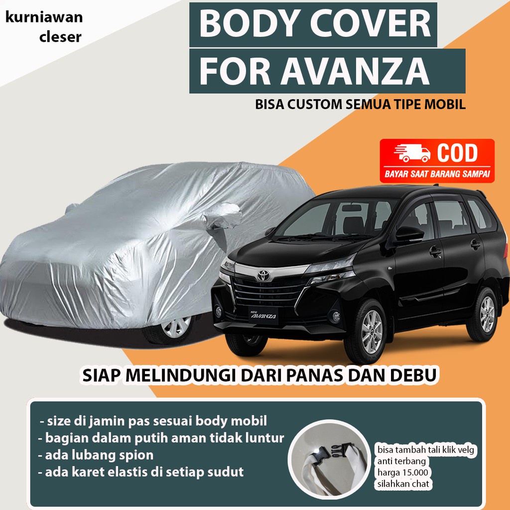 Sarung Mobil AVANZA Body Cover mobil avanza Sarung mantel penutup mobil Avanza murah poliester