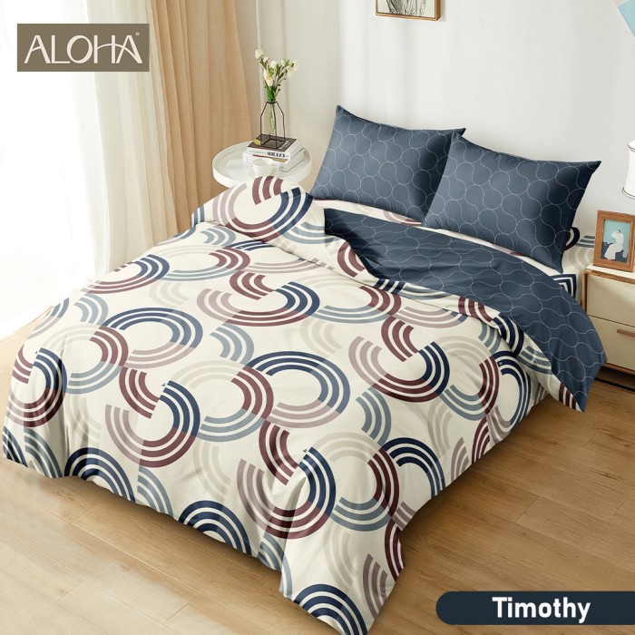 Grosir Satu Set Bed Cover 180X200 Aloha / Bed Cover Set Aloha Uk 180X200