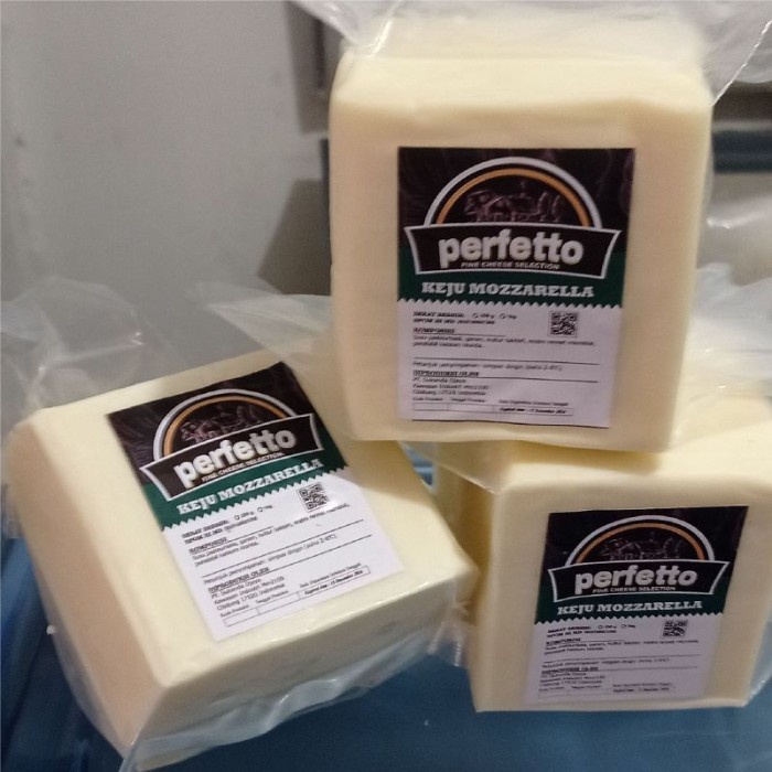 

(BestSeller) Keju Mozzarella Perfetto 1kg Murah/Perfetto mozzarella cheese 1kg - keju mozzarella