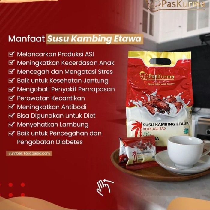 

(BestSeller) Paket 2 Pouch Paskurma - Susu Kambing Etawa Plus Kurma Premium