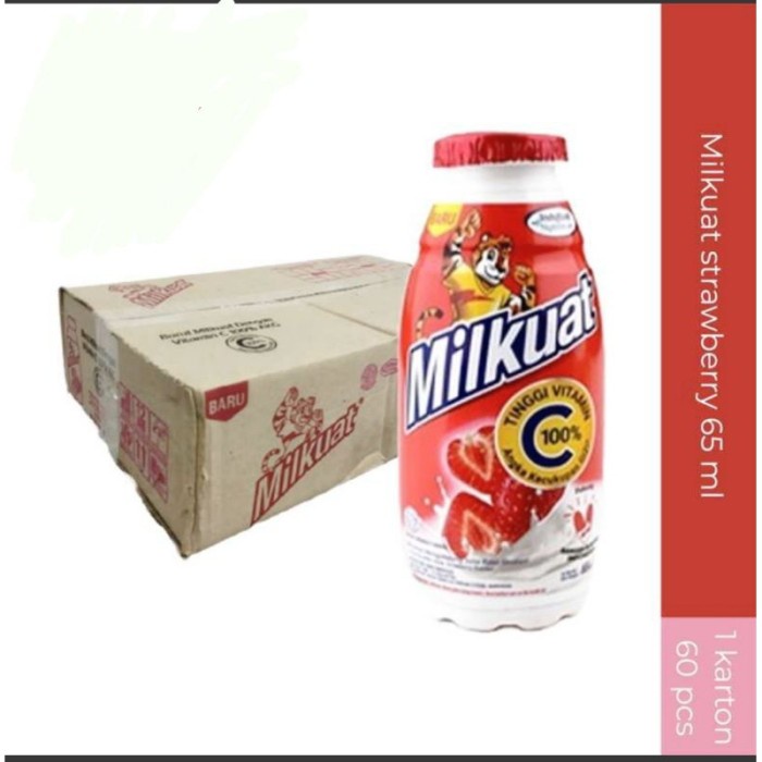 

(BestSeller) Susu Milkuat botol 65ml rasa stroberi (1dus) isi 60 botol