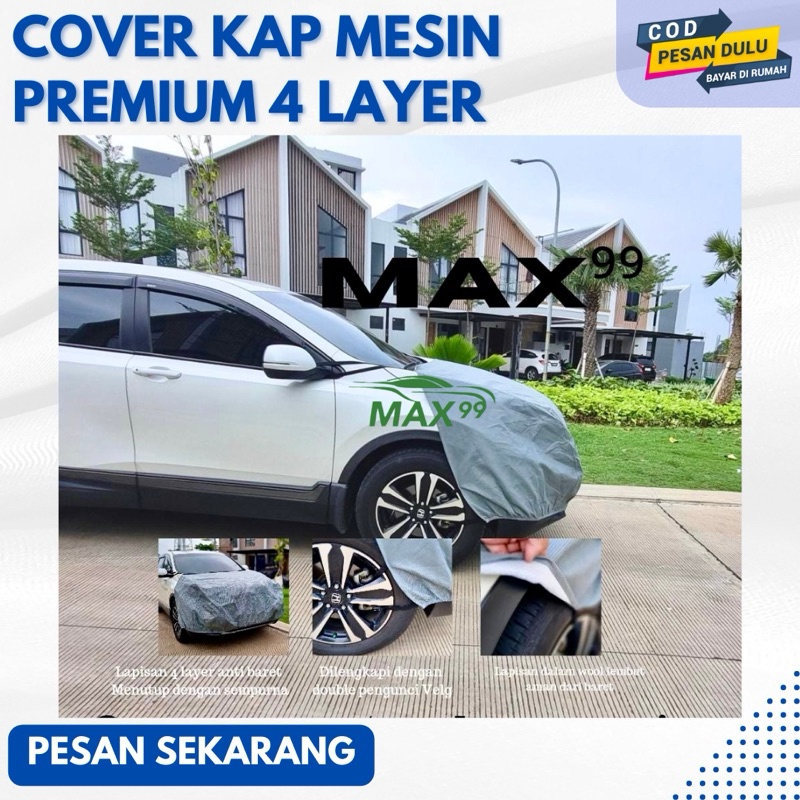 COVER PENUTUP KAP MOBIL 4 LAYER PREMIUM ANTI BARET ANTI PANAS ANTI CAKARAN KUCING ANTI AIR