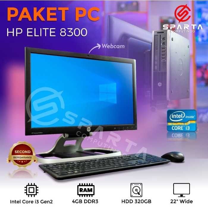 Project - Paketan PC HP Elite 8300 Core i3 Ram 4GB HDD 320 Second Ber