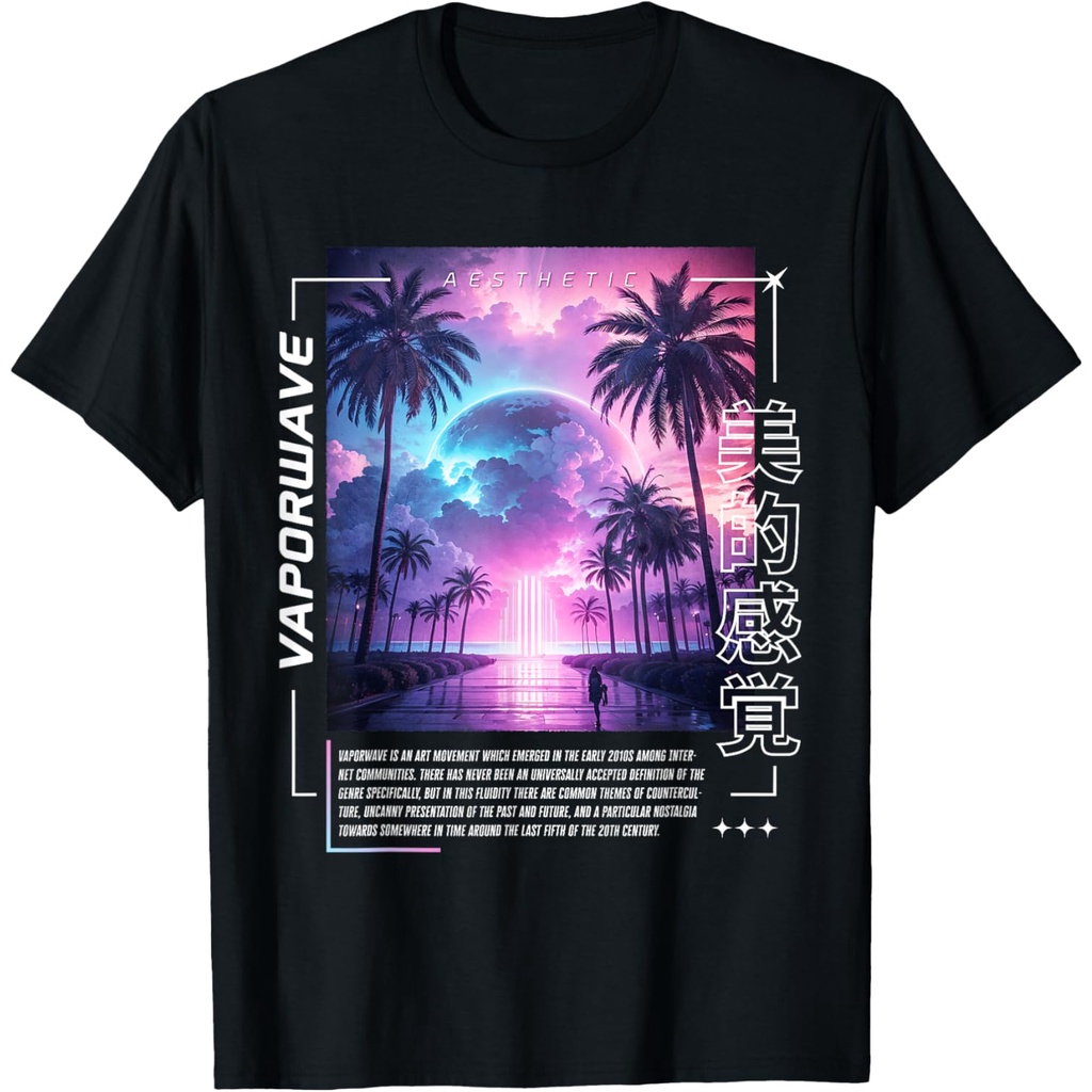 Pakaian Internet Retro 80-an 90-an Vaporwave Estetika Vaporwave Liminal Yami Kawaii Pastel Goth T-Sh