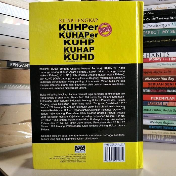 

Promo Buku Kuliah Hukum / Perguruan Tinggi / Kitab Lengkap Kuhper / Kuhaper / Kuhp / Kuhap / Kuhd By