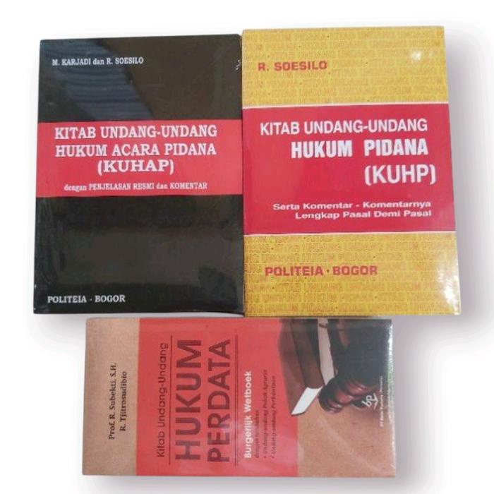 

Promo Paket 3 Buku Kitab Undang-Undang Hukum Pidana, Acara Pidana, Perdata Packing Aman