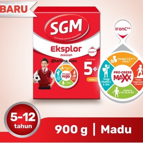 

(BestSeller) SGM Eksplor 5 Plus Usia 5-12 Tahun Rasa Coklat, Madu 900gr/karisma.susu