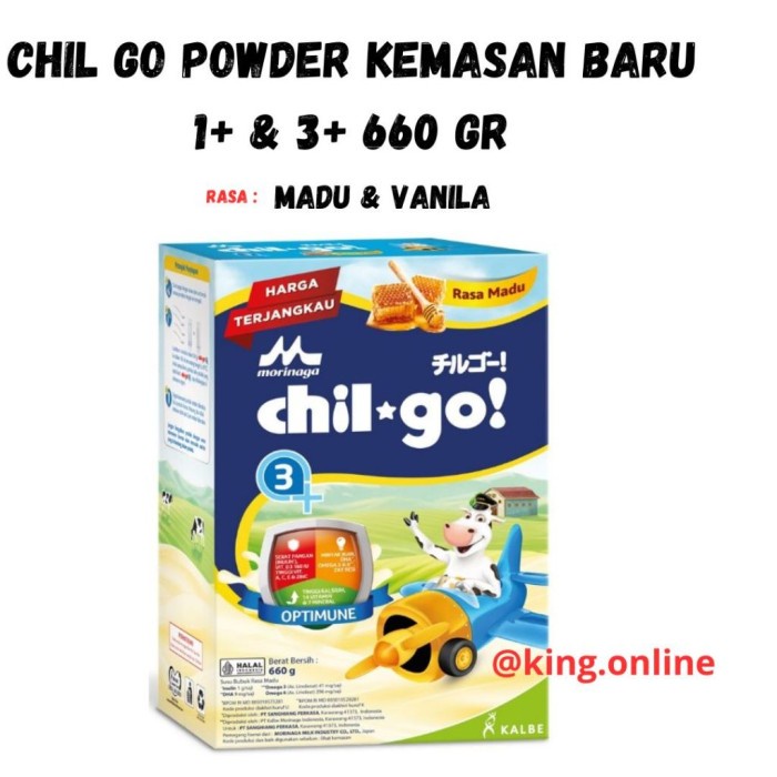 

(BestSeller) Morinaga Chil-Go! Susu Bubuk 1+ Dan 3+ Madu/Vanila 660gr/king.on