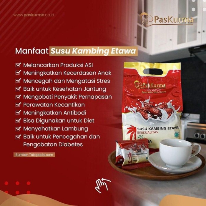 

(BestSeller) Paskurma Susu Kambing Etawa Plus Kurma Pertama Di Indonesia