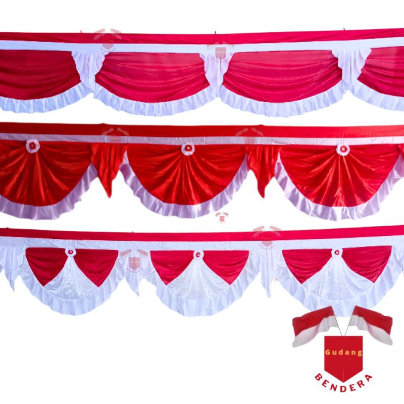 PROMO / Bendera Panjang Bendera Background merah putih