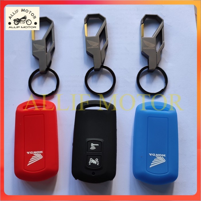 Paket Gantungan Kunci + Cover case Silicon Remot New Scoopy 2021