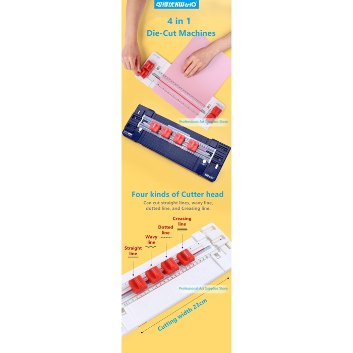 

Jual [READY] Kw-trio 13045 Pemotong Kertas Empat-dalam-satu Multifungsi Mesin Die-